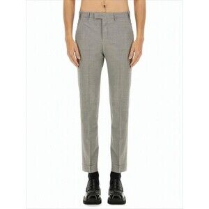 Pt Torino Straight Fit Light Grey Wool Blend Trousers - NWT